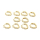 Прямоугольные серьги-кольца с кубическим цирконием EJEW-E270-09G-01-3