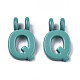 Spray Painted Alloy  2-Loop Link Pendants PALLOY-T075-48Q-RS-2