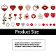 CHGCRAFT 460Pcs 28Styles Valentine's Day Beads DIY Jewelry Making Finding Kit Red Heart Love Assorted Resin Glass Acrylic Polymer Clay Beads for Bracelets Jewelry Making Charm Crafts Party Decoration DIY-FH0006-01-2