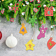 Nbeads 2 Sets 2 Stile Weihnachten Adventskalender Zahlen Holz Zahlen Anhänger Dekorationen AJEW-NB0005-40-5