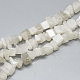 Chapelets de perles de jade blanche naturelle G-S317-35-1