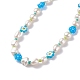 Natural Pearl Beaded Necklace NJEW-TA00018-02-4