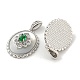 Латунные микропаве прозрачные подвески с фианитом KK-L211-007P-2