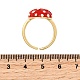 Латунные эмалевые регулируемые открытые манжеты для женщин RJEW-I111-10G-03-5
