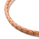 Pelle intrecciata making braccialetto cavo MAK-L018-05G-2