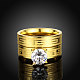 Classic 316L Titanium Steel Cubic Zirconia Couple Rings for Women RJEW-BB06924-6A-2