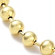 Long-Lasting Plated Brass Round Bead Slider Beacelets for Women Men BJEW-E089-01G-01-2