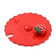 Strawberry Food Grade Silicone Cup Cover Lid AJEW-G031-02A-2
