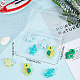 SUNNYCLUE 1 Box 10Pcs Animal Silicone Beads Turtle Beads Tortoise Bead Silicon Beads Animals Green Loose Spacer Flat Chunky Bead for Jewelry Making Supplies Pen Decor Beading Lanyard Keychain Craft SIL-SC0001-14-7