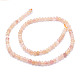 Chapelets de perles aux fraises en quartz naturel G-E569-H12-2