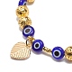Ensemble de bracelets extensibles en perles de verre et pierres précieuses mélangées naturelles 6 pièces 6 styles BJEW-JB08876-8