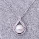Beau laiton strass et imitation perle pendentifs pour petite amie meilleur cadeau KY-BB10214-3