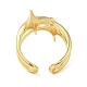 Brass Open Cuff Ring RJEW-Q805-08G-3
