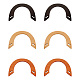Givenny-eu 6pcs 3 Farben halbrunder Harzbeutelgriff FIND-GN0001-01-1