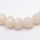 Chapelets de perles en verre opaques solides GLAA-R166-6mm-02D-2
