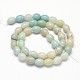 Brins de perles d'amazonite de fleurs naturelles ovales G-P106-16-2