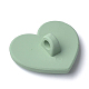 アクリルシャンクボタン  ラバー加工  1穴  単語「love」付けのハート  バレンタインデーのために  ダークシーグリーン  29.5x24x12.5mm  穴：3.5mm MACR-T024-01E-2
