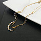 304 Stainless Steel Coreana Chains Double Layer Necklaces BJEW-K257-04G-2