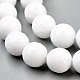 Chapelets de perles de jade blanche naturelle G-K288-8mm-20-3