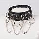 Punk Rock Style Cowhide Leather Choker Necklaces NJEW-D287-03-4