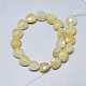 Chapelets de perles en jade topaze naturelle G-S357-E01-12-2