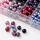 10 couleur perles de verre rondes nacrées écologiques HY-PH0004A-8mm-02-2