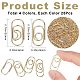 CRASPIRE 100Pcs 4 Styles Gold Paper Clips Carbon Steel Paperclips Oval Round Moon Heart Bookmark Marking Clips with Plastic Storage Box for DIY Office School Stationery Document Sorting Organizing FIND-CP0001-48-2