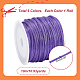 Pandahall elite 6 rollos 6 colores nylon rattail cordón satinado NWIR-PH0002-12-2