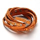 Unisex Casual Style Faux Suede Cord 5-Loop Wrap Bracelets BJEW-F102-03-2