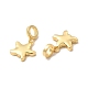 Amuletos colgantes europeos con estrella de latón chapado en rack KK-B068-48G-3