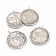 Colgantes monedas de latón KK-L194-01AS-1