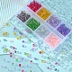 560Pcs 8 Colors Frosted Spray Painted Glass Beads Strands GLAA-YW0001-39-5