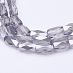 Electroplate Transparent Glass Beads Strands EGLA-E046-E05-3