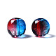 Transparent Two Tone Baking Painted Glass Beads DGLA-N033-09-4