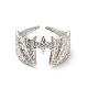 304 anillo de puño abierto de murciélago gótico de acero inoxidable para mujer RJEW-E066-01P-2