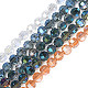 Transparent Electroplate Glass Beads Strands EGLA-N006-037-1