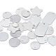 Benecreat 30 Packung gemischte runde Stempelrohlinge Herz Aluminium leere Anhänger mit Aufbewahrungsbox für Halskette Armband Erkennungsmarken machen Gravur ALUM-BC0001-12P-5