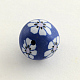 Handmade Flower Pattern Polymer Clay Beads CLAY-Q173-05-2
