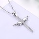 Cute Sterling Silver Pendant Necklaces NJEW-BB29136-1