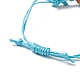 Verstellbare geflochtene Armbänder aus gewachster Baumwollkordel BJEW-JB04083-4