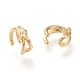 Brass Cuff Earrings EJEW-F255-05G-2