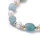 Bracelets de perles amazonite naturel X-BJEW-JB05265-03-2