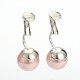 Trendy Glass Pearl Beads Clip-on Earrings EJEW-JE01518-05-2