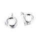 Silver Color Plated Brass Bolt Spring Ring Necklace End Clasps Great for Jewelry Making X-KK-H418-S-2
