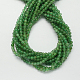 Natural Green Onyx Agate Gemstone Bead Strands G-R148-3mm-06-2