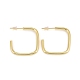 Rack Plating Brass Square Shape Stud Earrings EJEW-C014-03G-1