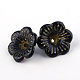 Flower Plating Acrylic Beads PACR-Q102-73B-1