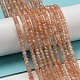 Natural Peach Moonstone Beads Strands G-A097-C02-01-5