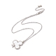Сублимация пустой алюминиевый кулон ожерелье NJEW-E020-02P-04-3
