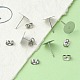 100 pièces 304 accessoires de boucles d'oreilles en acier inoxydable STAS-YW0001-43B-6